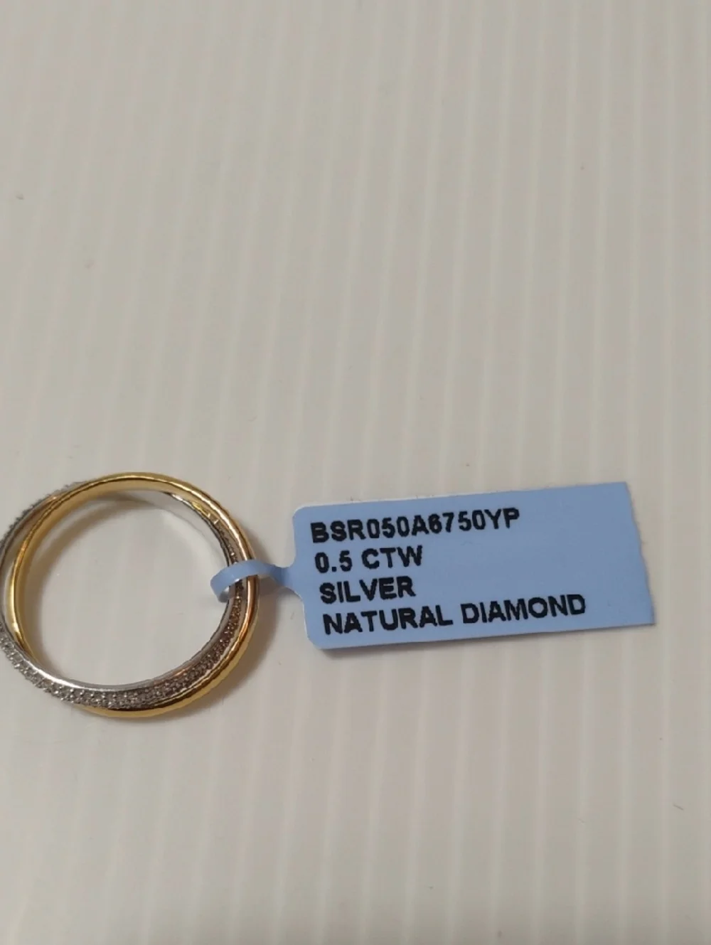 925 Sterling Silver 0.5 CTW Diamond Ring Set New With Tags $1300 - Picture 4 of 9
